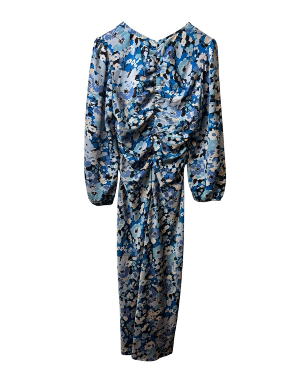 Rails Blue Floral Midi Dress with Black Accents medium - Picture 2 of 5